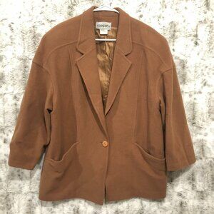 Ciao Sport LTD.  Womens Carmel Wool  Blend Coat Size 16
